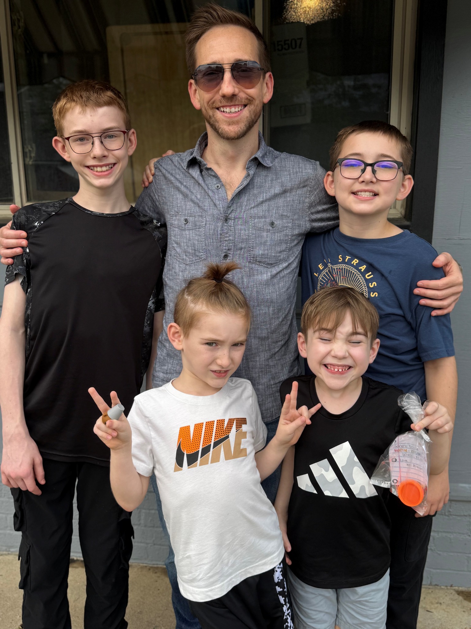 Andrew Burkhart spending time with his family